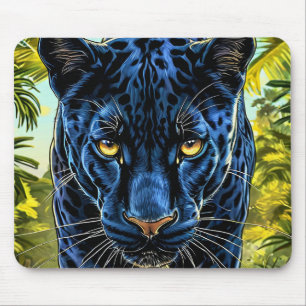 Black panther mouse mat