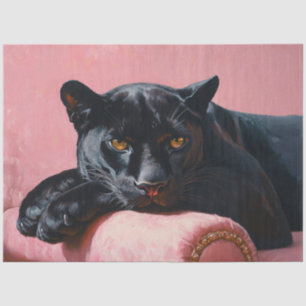Black Panther Pink Sofa Decoupage Tissue Paper
