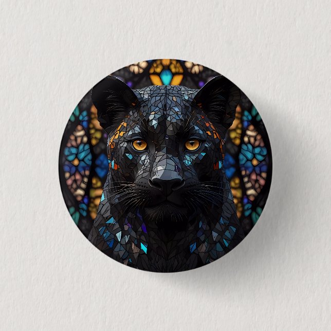 Black Panther Portrait  3 Cm Round Badge (Front)