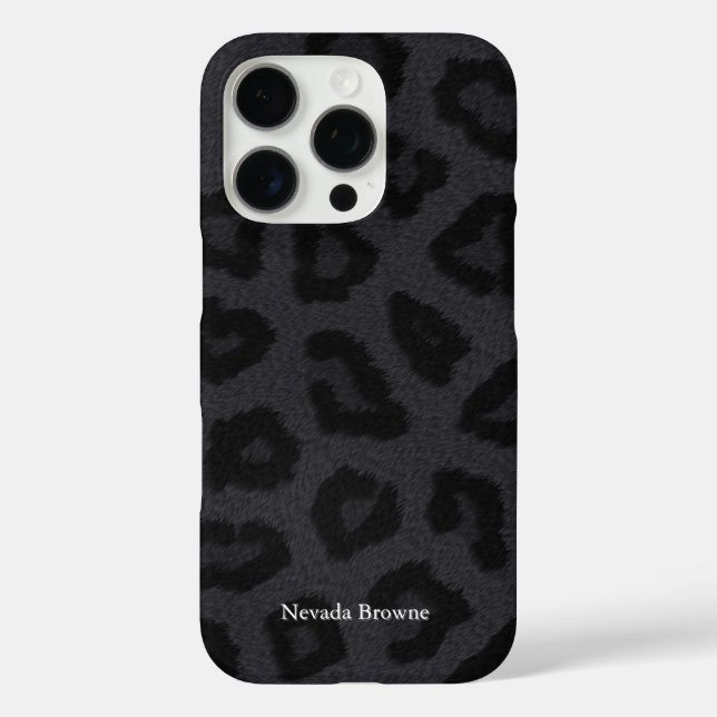 Black Panther Print with Name Case-Mate iPhone Case (Back)