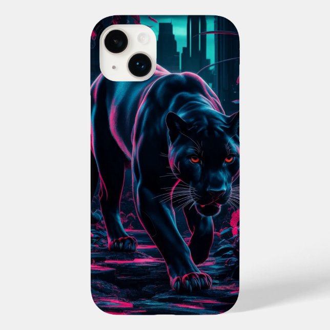 black panther prowling through jungle Case-Mate iPhone case (Back)