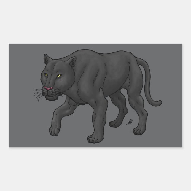 Black Panther Rectangular Sticker (Front)