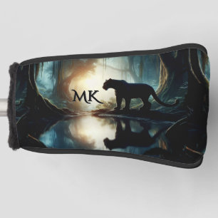 Black Panther Reflected in  Water  Monogram Golf Head Cover