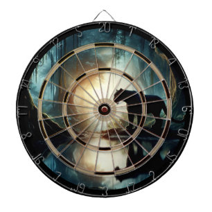 Black Panther Reflected in Water Regulation Dartboard