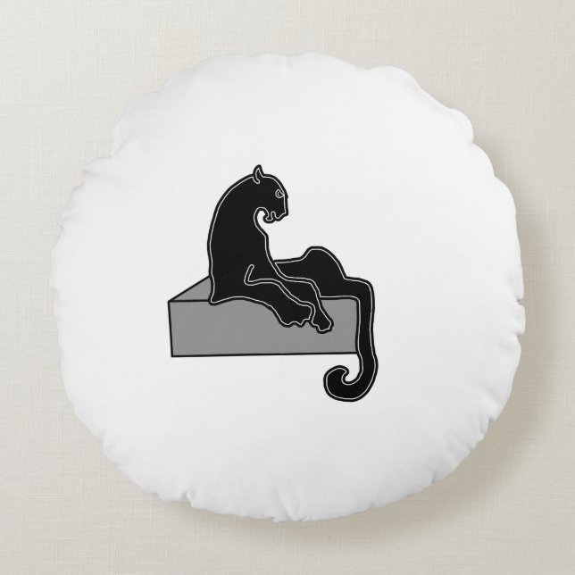 black Panther Round Cushion (Front)