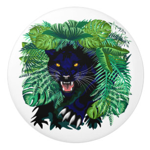 Black Panther Spirit of the Jungle Ceramic Knob