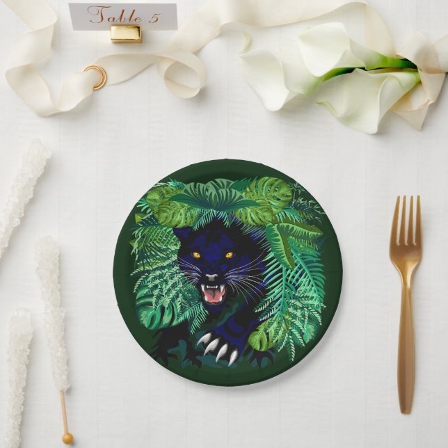 Black Panther Spirit of the Jungle Paper Plate (Wedding)