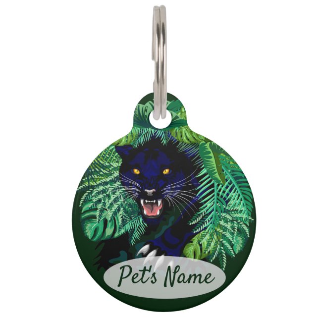Black Panther Spirit of the Jungle Pet Tag (Front)