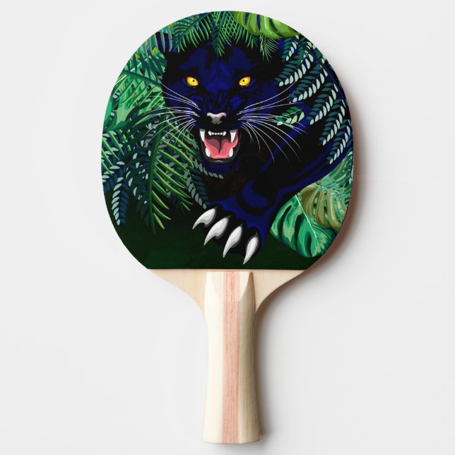 Black Panther Spirit of the Jungle Ping Pong Paddle (Front)