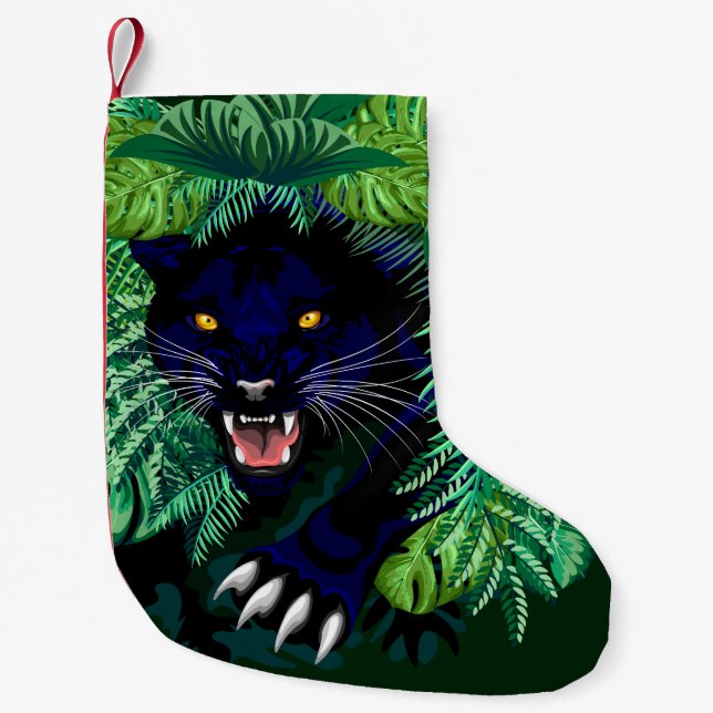 Black Panther Spirit of the Jungle Small Christmas Stocking (Front)