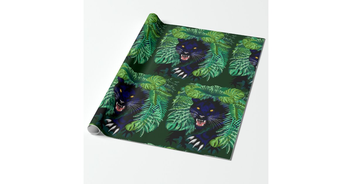 Black Panther Spirit of the Jungle Wrapping Paper Zazzle