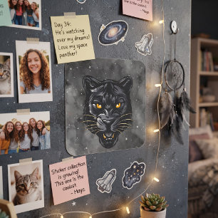 Black Panther Square Sticker