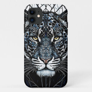 Black Panther stained glass Colourful Stained Glas iPhone 11 Case