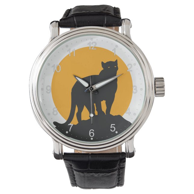 Black panther sunset silhouette watch (Front)