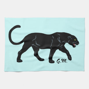 black panther tea towel