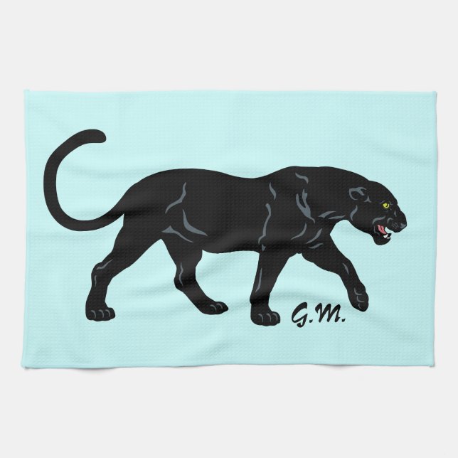 black panther tea towel (Horizontal)