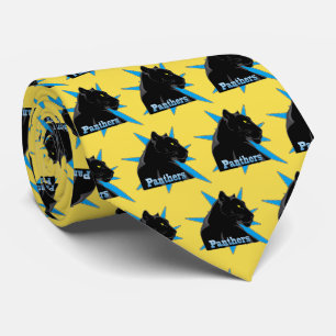 Black Panther Team Mascot  on Any Colour Necktie