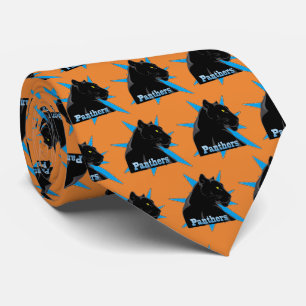 Black Panther Team Mascot  on Any Colour Necktie