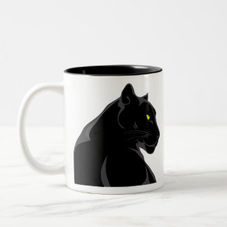 black panther Two-Tone coffee mug
