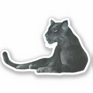 Black Panther Watercolor Sticker