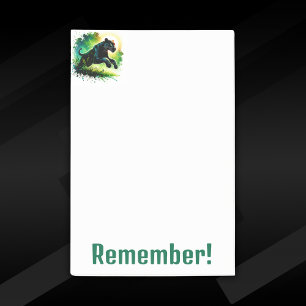 Black Panther with green surroundings   Post-it Notes