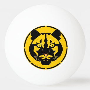 Black Panther with Intricate Artistic Details Ping Pong Ball