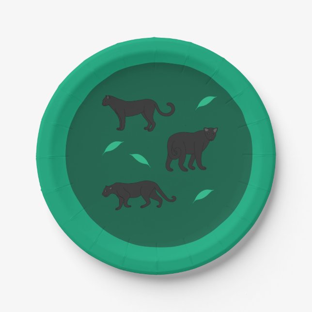Black Panthers Paper Plate (Front)
