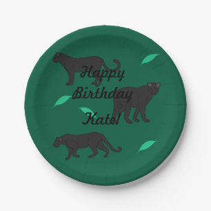 Black Panthers Paper Plate