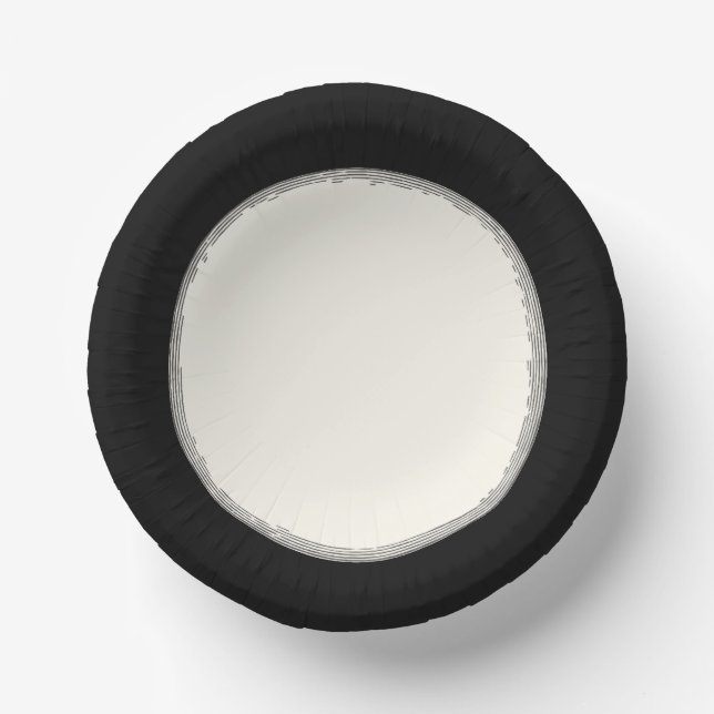 Black Paper Plate (Front)