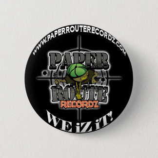 Black Paper Route Recordz - We iZ iT! Button! 6 Cm Round Badge