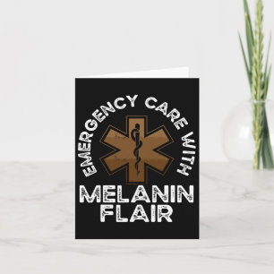 Black Paramedic African American Ems Emt Black His Card