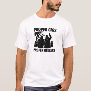 Black Parka Gig Crowd Geezer Quote Design T-Shirt