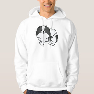 Black Parti-Colour Pomeranian Cute Cartoon Dog Hoodie