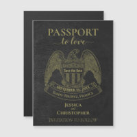 Black Passport Destination Wedding Save the Date