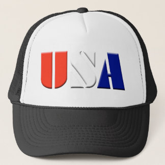 Black Patriotic USA Truckers Hat