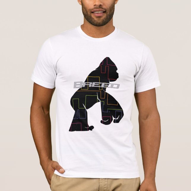 Black Pattern Ape T-Shirt (Front)