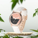 Black Pattern initials personalised eWatch Watch<br><div class="desc">Gift for her,  elegant pattern wrist watch</div>
