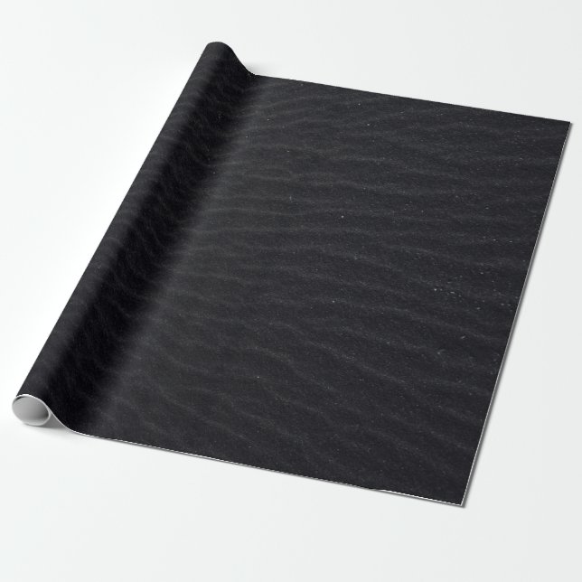 Black pattern sand surface texture wrapping paper (Unrolled)