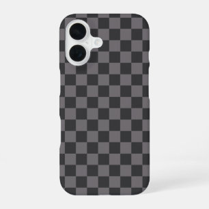 Black Patterns Chequerboard Check Chequered iPhone 16 Case