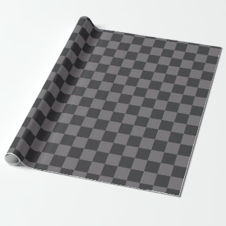 Black Patterns Chequerboard Check Chequered Wrapping Paper