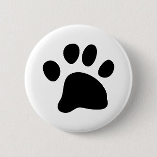 Black Paw 6 Cm Round Badge