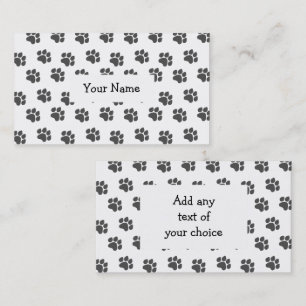 Black Paw Prints Business Card