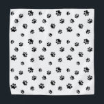 Black Paw Prints Pattern Bandana<br><div class="desc">Show how much you love animals with this cute black paw print patterned bandanna. Also looks awesome with other lighter backgrounds. Bet your pet will look adorable wearing it!</div>