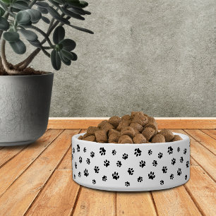 Black Paw Prints Pattern Small Bowl