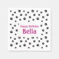 Black Paw Prints Pet Birthday Party