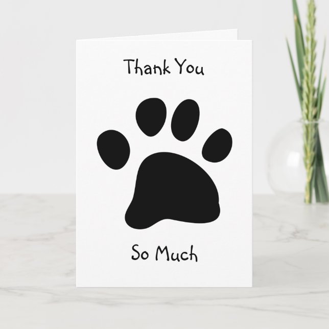 Black Paw, Thank You, So Much You Card (Front)