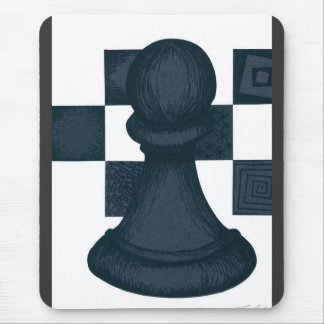 Black Pawn Mouse Mat