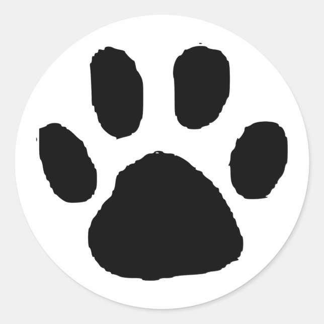 Black Pawprint Sticker – Cute Pet Lover Vinyl Deca (Front)