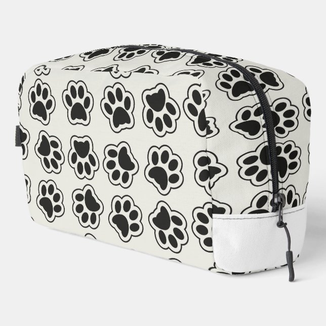 Black Paws, Dog Paws, Cat Paws, Outline Dopp Kit (Right Corner)
