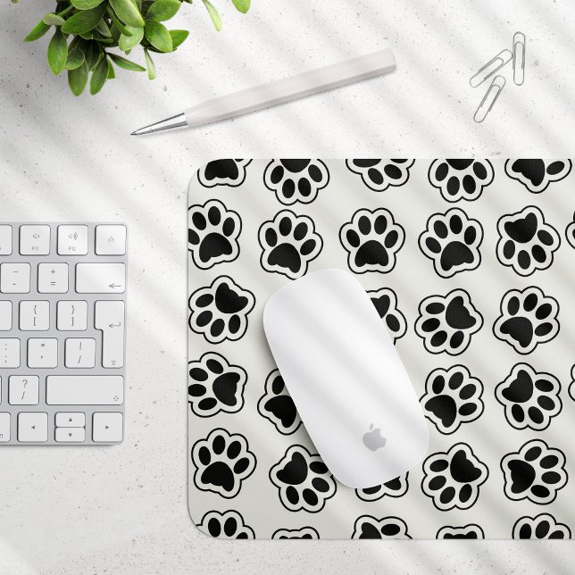 Black Paws, Dog Paws, Cat Paws, Outline Mouse Mat (Creator Uploaded)